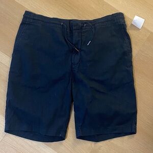 Barbour Men’s Linen Blend City Shorts - Navy Blue - Size 38 - Relaxed Fit